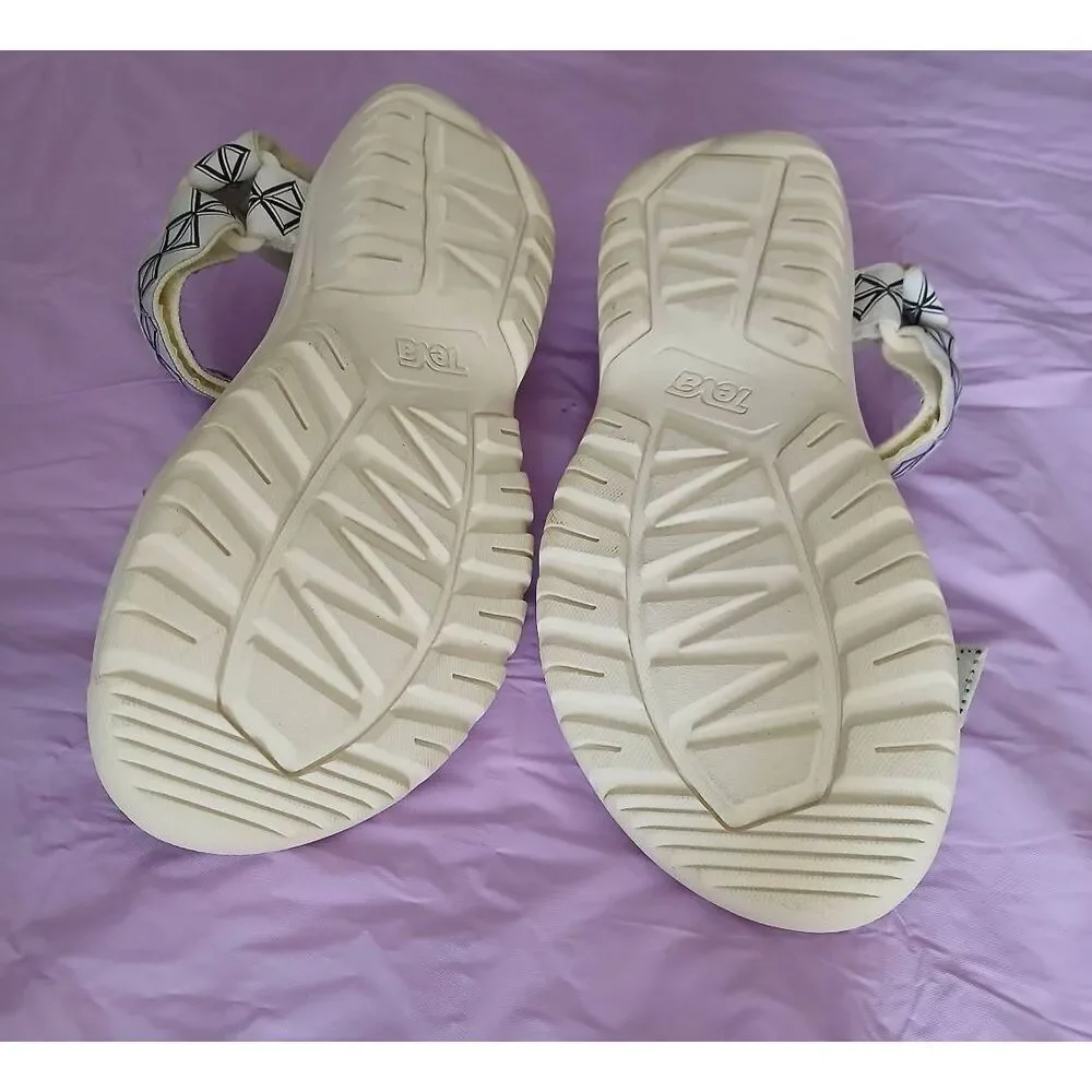 Teva sankuanz womens size 9 hurricane hiking sandals white cream black
